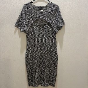 NWT Lane Bryant Cutout-Front Ribbed Bodycon Sweater Dress